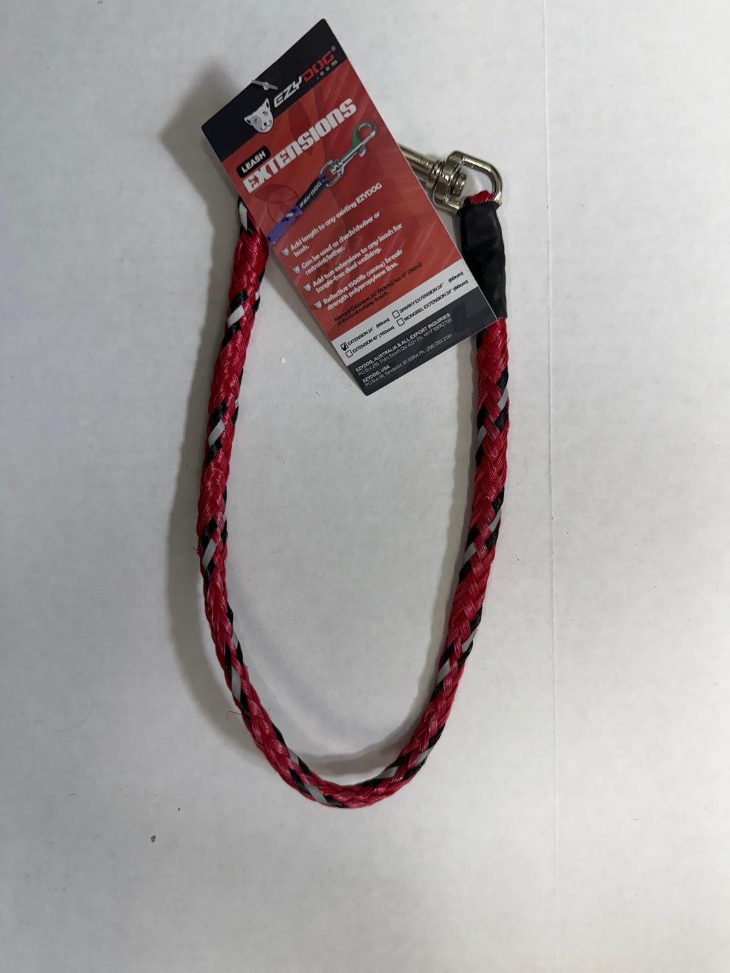 EZY Dog Leash Extension 24  Red