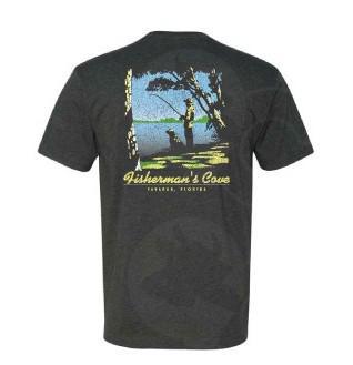 Graphic Cow Fish Cove Tee Man and Dog Men's