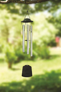 Manual Inspirational Wind Chime Silver