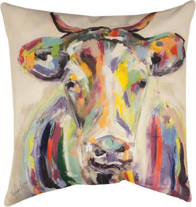 Manual Artsy Cow Pillow